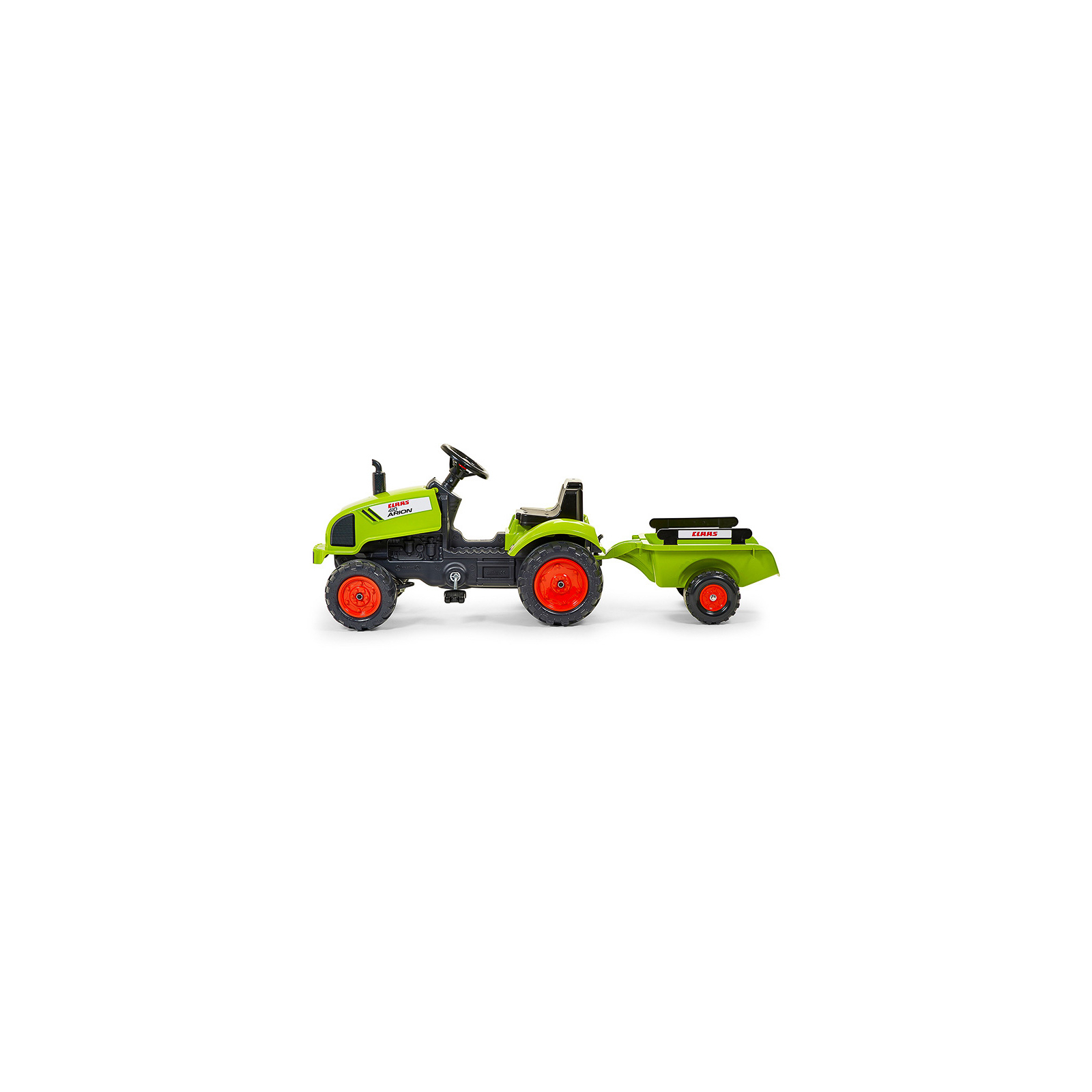 Веломобіль Falk Claas Arion трактор на педалях з причепом Зелений (2041C) зображення 2