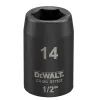 Головка торцевая DeWALT IMPACT ударная короткая, 1/2 х 14 мм (DT7532)
