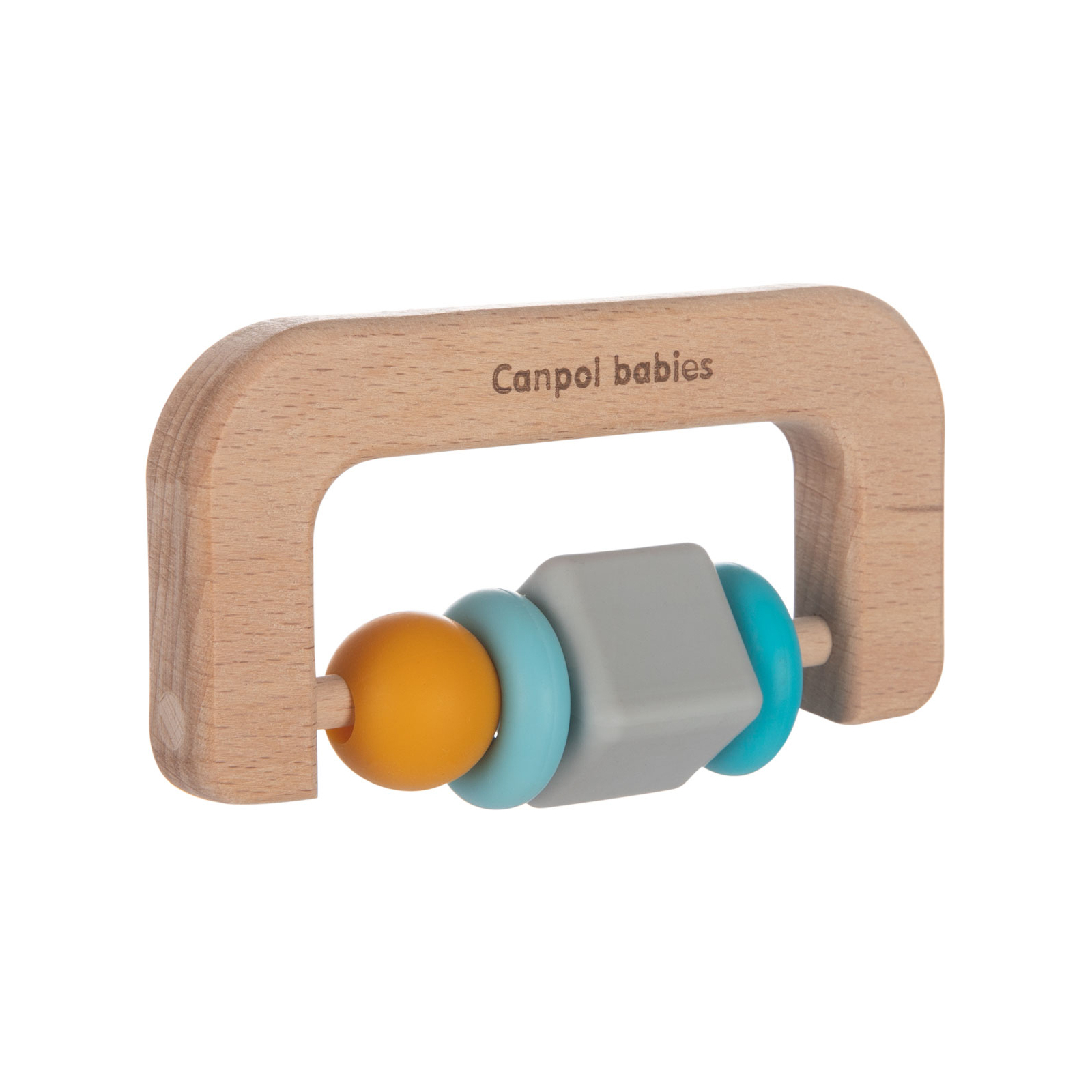 Прорезыватель Canpol babies деревянно-силиконовая Разноцветная (80/301)