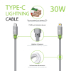 Дата кабель USB-C to Lightning 1.0m CBGNYTL1 30W Grey Intaleo (1283126559587) зображення 2