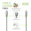 Дата кабель USB-C to Lightning 1.0m CBGNYTL1 30W Grey Intaleo (1283126559587) изображение 2