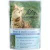Вологий корм для кішок Carpathian Pet Food з телятиною і качкою в соусі 100 г (4820111141364)