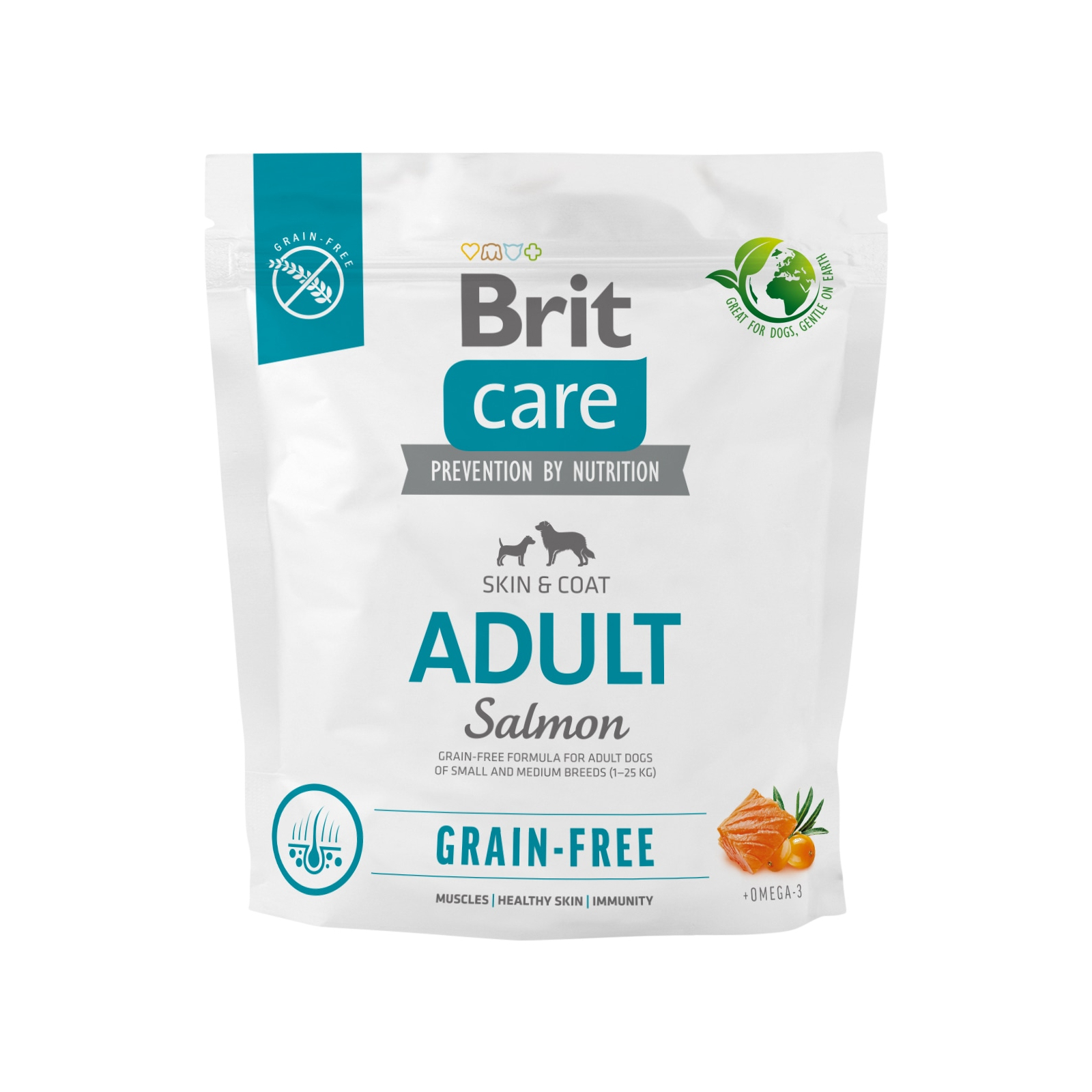 Сухой корм для собак Brit Care Dog Grain-free Adult для малых и средних пород с лососем 3 кг (8595602558841)