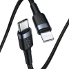 Дата кабель USB-C to Lightning 1.0m 18W 2.1A Cafule Black-Grey Baseus (CATLKLF-G1) изображение 2