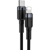 Дата кабель USB-C to Lightning 1.0m 18W 2.1A Cafule Black-Grey Baseus (CATLKLF-G1) зображення 3