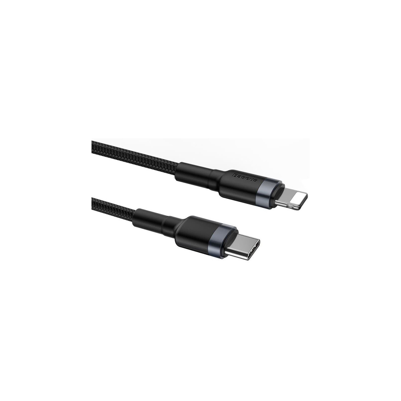Дата кабель USB-C to Lightning 1.0m 18W 2.1A Cafule Black-Grey Baseus (CATLKLF-G1) зображення 4