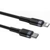 Дата кабель USB-C to Lightning 1.0m 18W 2.1A Cafule Black-Grey Baseus (CATLKLF-G1) изображение 4