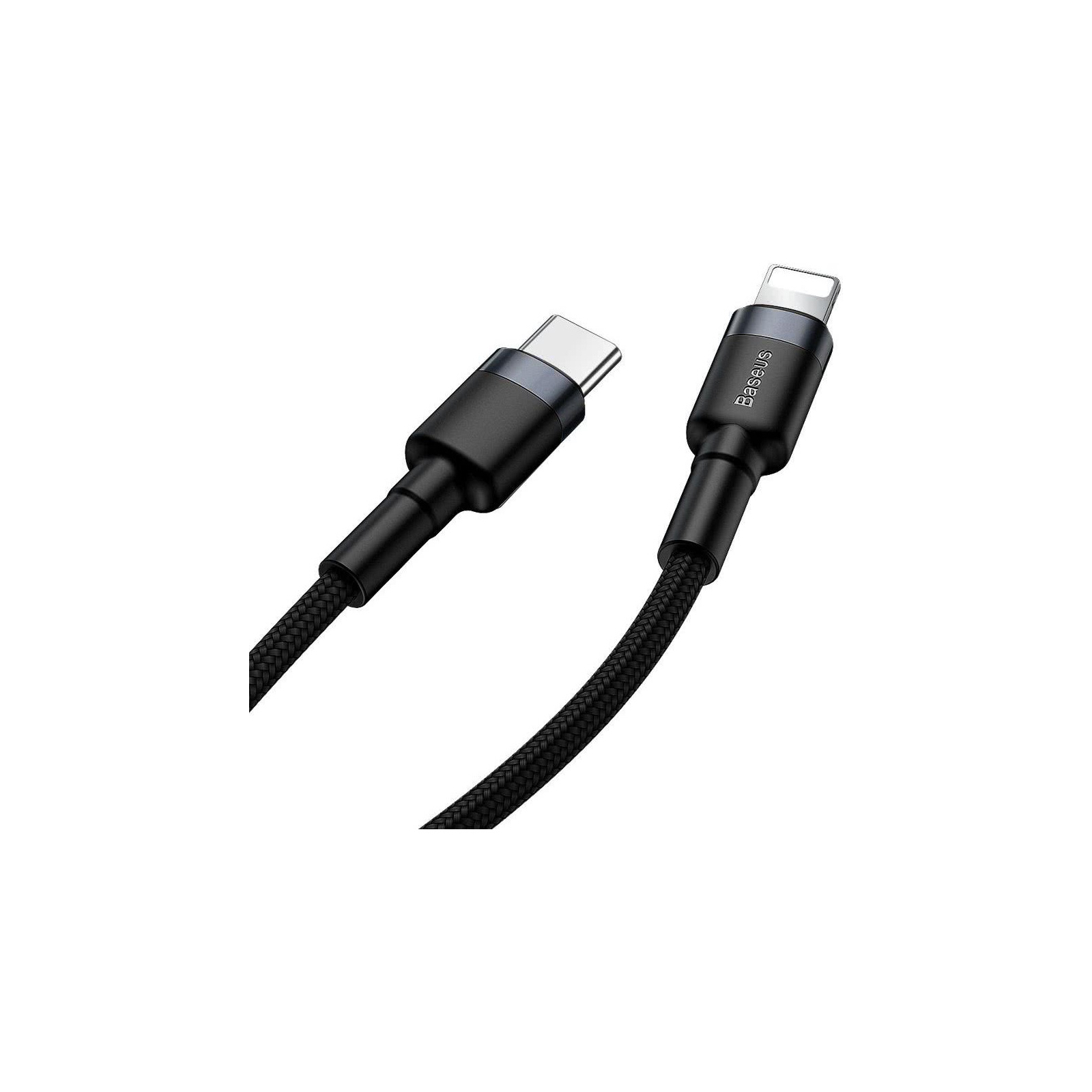 Дата кабель USB-C to Lightning 1.0m 18W 2.1A Cafule Black-Grey Baseus (CATLKLF-G1) зображення 5