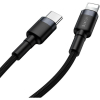 Дата кабель USB-C to Lightning 1.0m 18W 2.1A Cafule Black-Grey Baseus (CATLKLF-G1) изображение 5