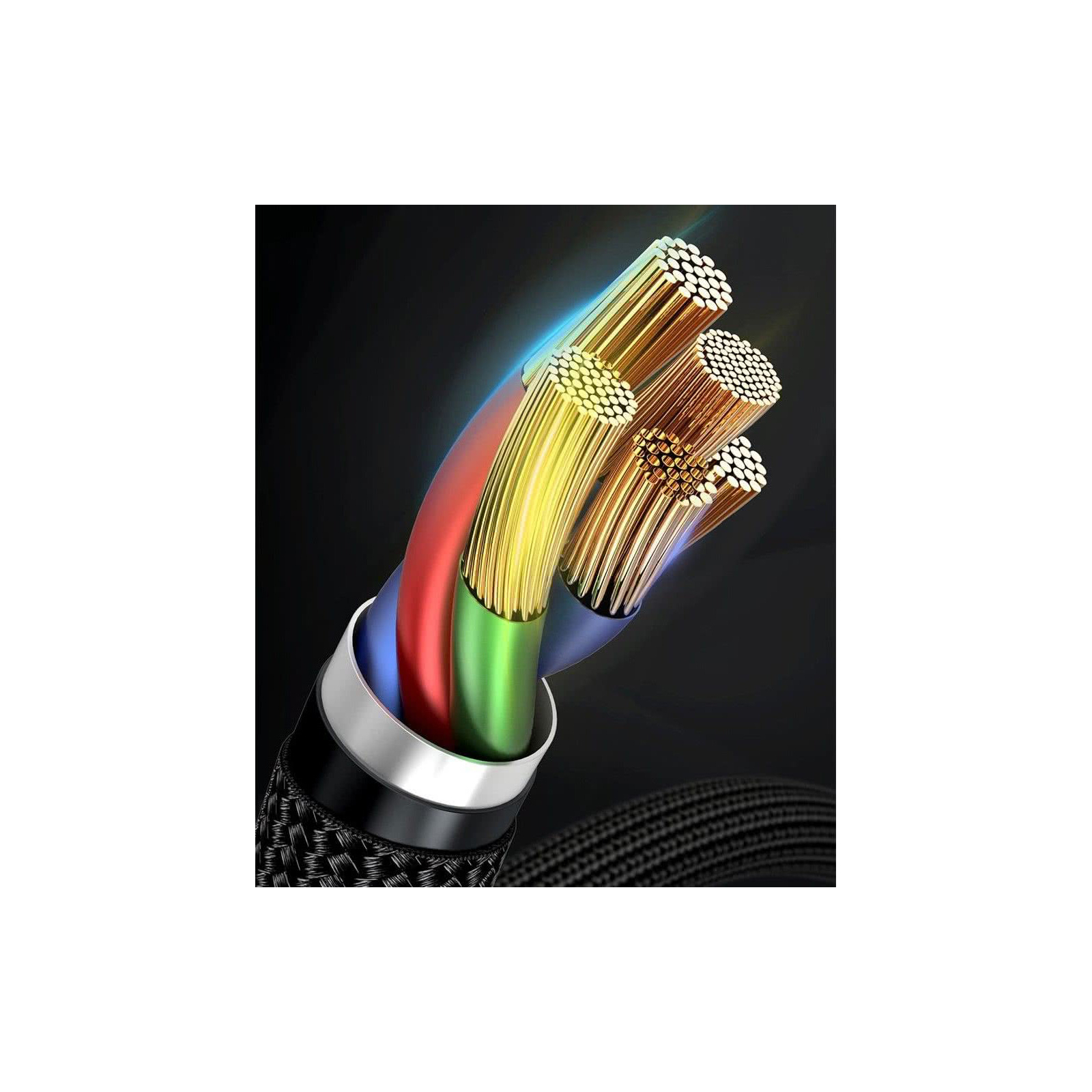 Дата кабель USB-C to Lightning 1.0m 18W 2.1A Cafule Black-Grey Baseus (CATLKLF-G1) зображення 9