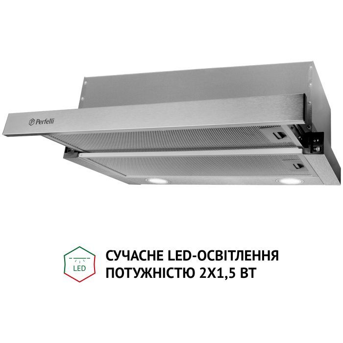 Витяжка кухонна Perfelli TL 6212 BL 700 LED зображення 4
