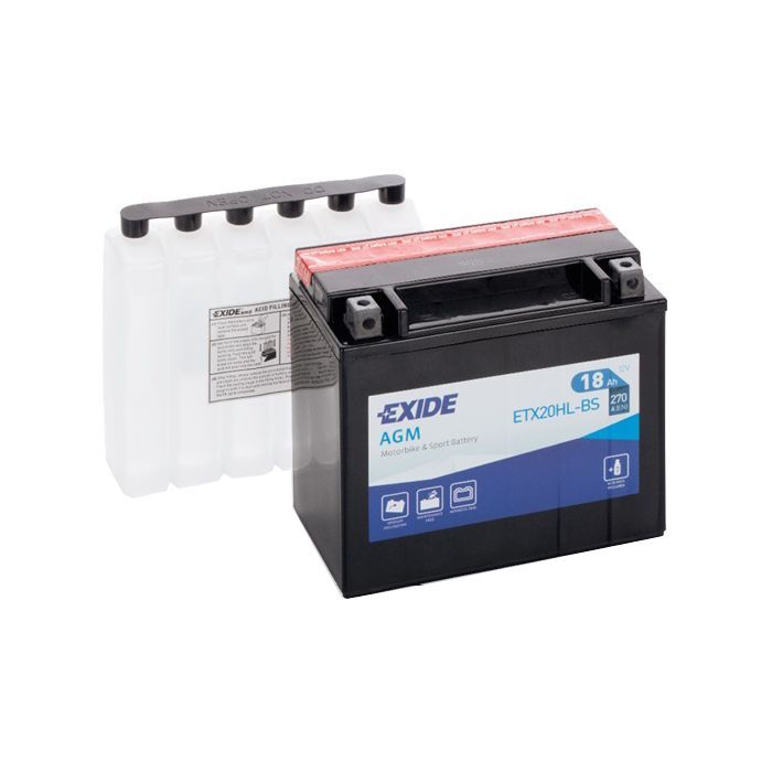 Аккумулятор автомобильный EXIDE AGM 18Ah Ев (-/+) (270EN) (ETX20HL-BS)