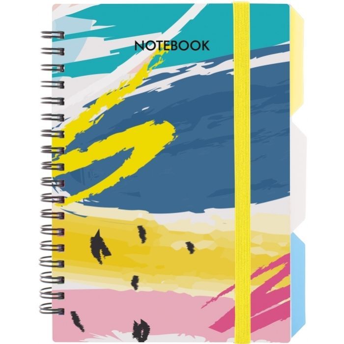 Блокнот Optima Desing 27, B6 с разделителями 100 листов, клетка (O20358-27)