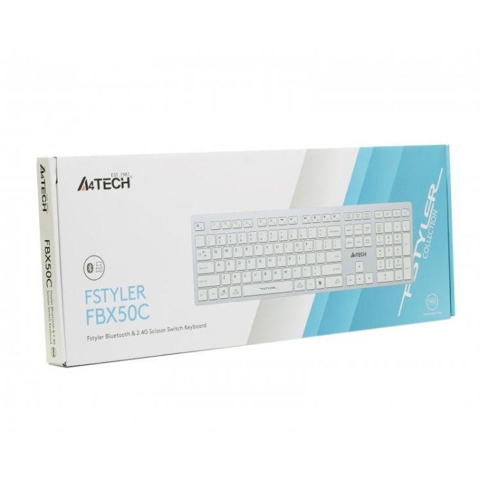 Клавиатура A4Tech FBX50C USB/Bluetooth White (FBX50C White) изображение 8
