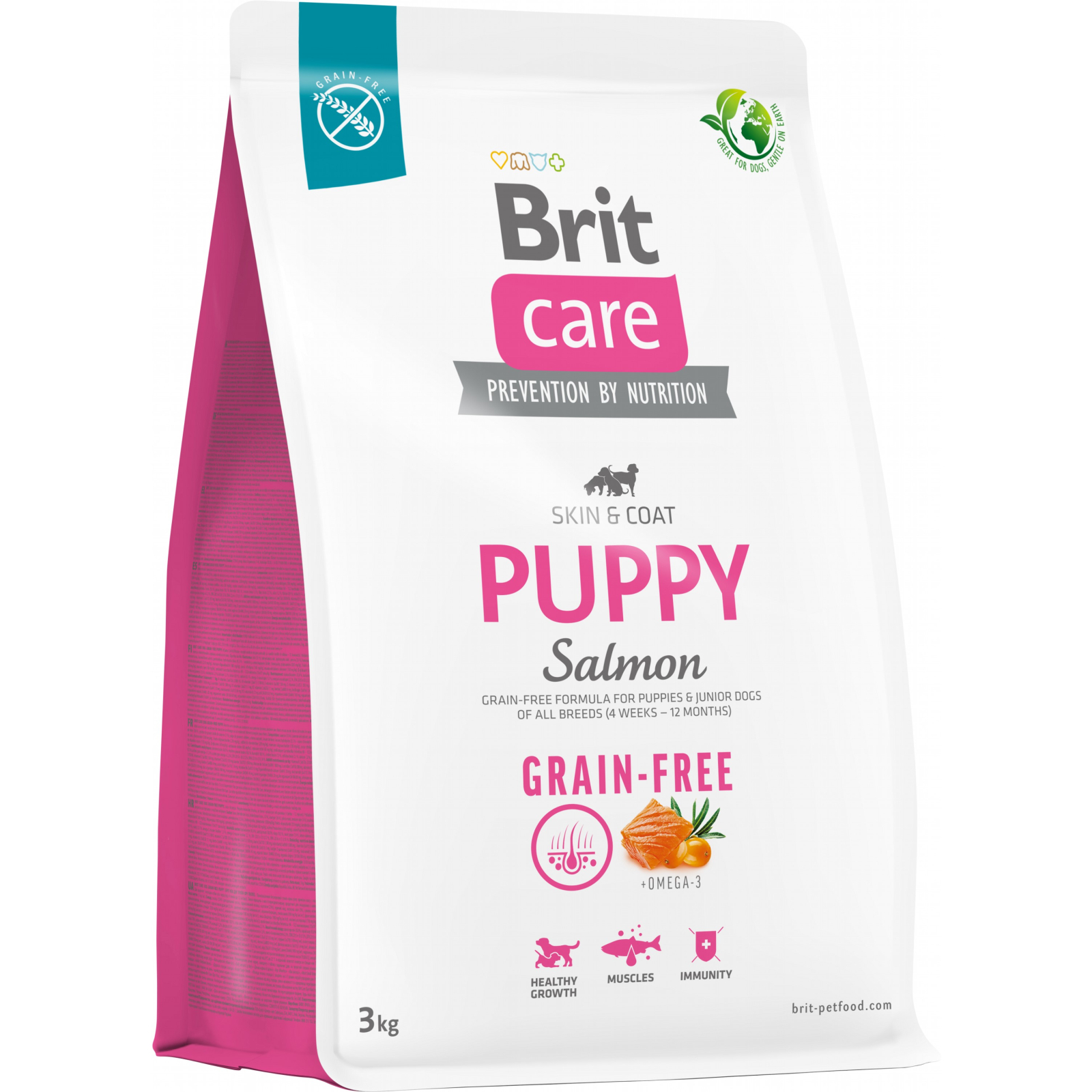 Сухой корм для собак Brit Care Dog Grain-free Puppy с лососем 1 кг (8595602558827)