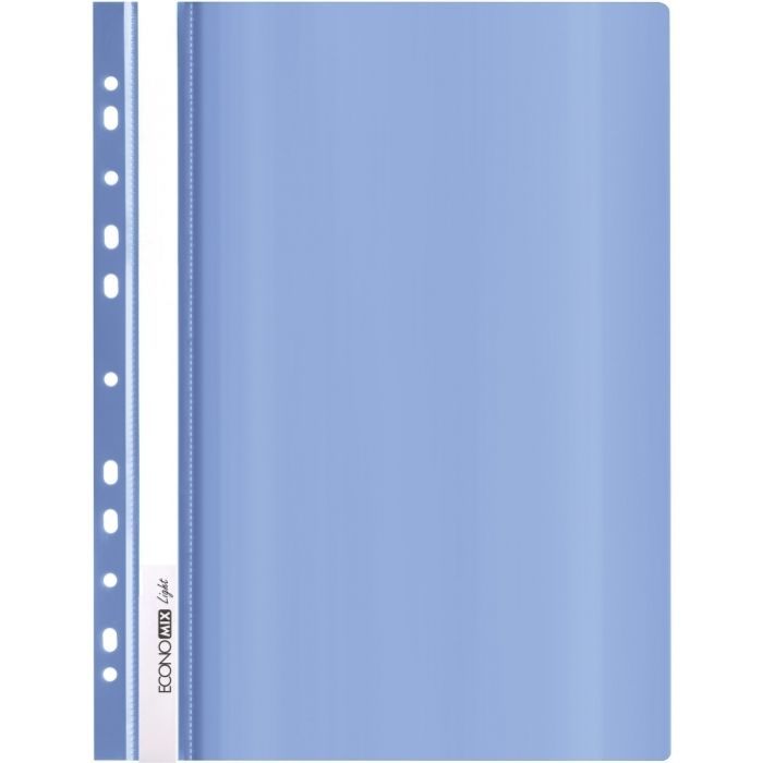 Папка-швидкозшивач Economix А4 Light з перфорації, синя (E38504-02)