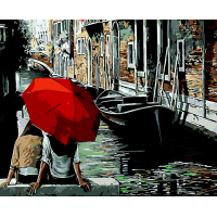 Photos - Painting ZiBi Картина по номерам  Червона парасоля 40*50 см ART Line  ZB.6 (ZB.64201)