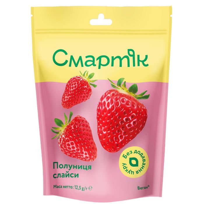 Сухофрукты Смартік Клубника сублимированная кусочками 12.5 г (1600060)