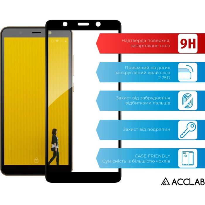 Скло захисне ACCLAB Full Glue Tecno Pop 3 (1283126518362) зображення 3