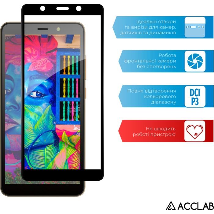 Скло захисне ACCLAB Full Glue Tecno Pop 3 (1283126518362) зображення 5