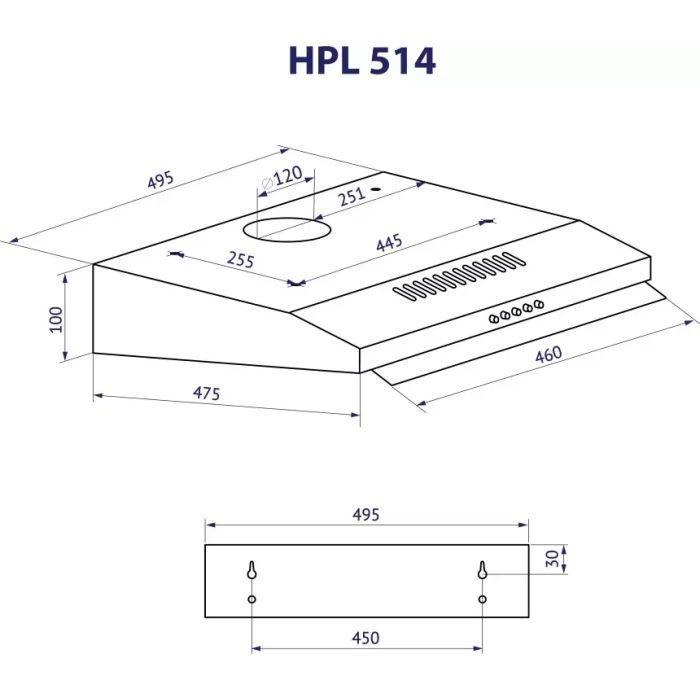 Витяжка кухонна Minola HPL 514 I зображення 11