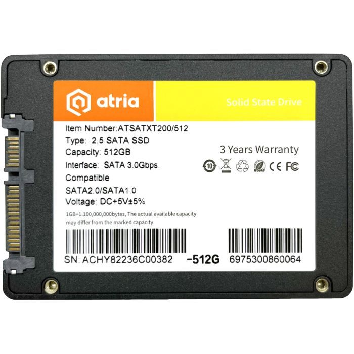 Накопитель SSD 2.5" 128GB XT200 ATRIA (ATSATXT200/128) изображение 2