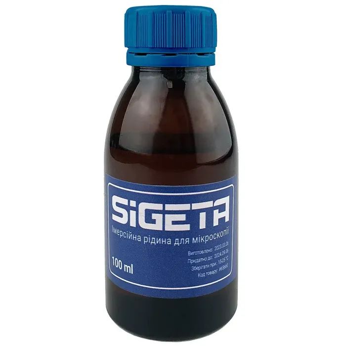 Аксесуар до мікроскопів Sigeta Імерсійна олія для мікроскопії 100ml (65660)