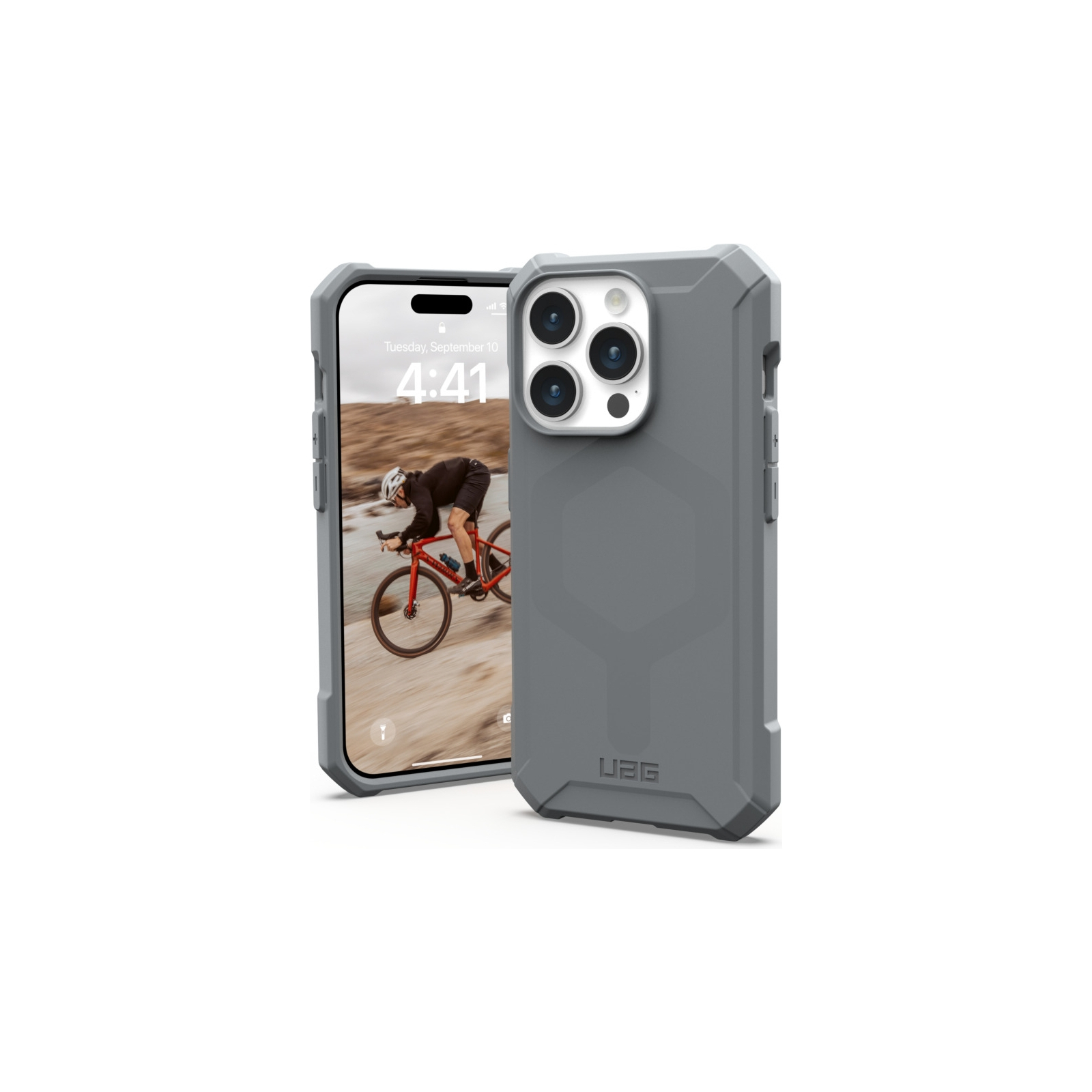 Чохол до мобільного телефона UAG Apple iPhone 15 Pro Essential Armor Magsafe, Silver (114276113333) зображення 10