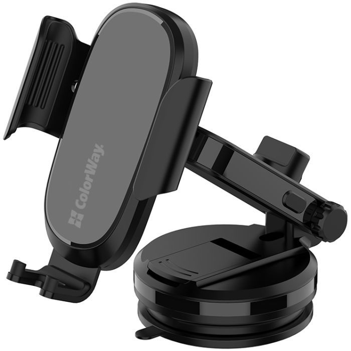 Універсальний автотримач ColorWay Dashboard Car Wireless Charger 15W Black (CW-CHAW037Q-BK) зображення 7