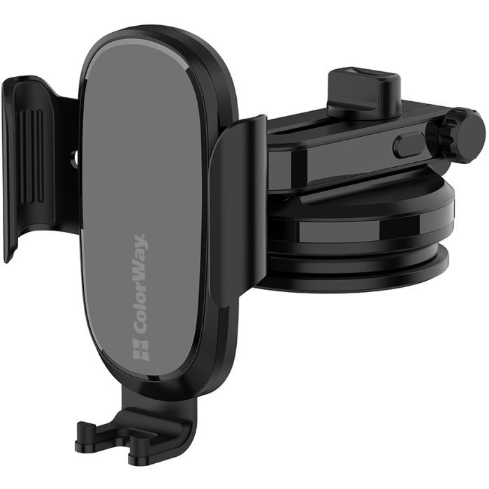 Універсальний автотримач ColorWay Dashboard Car Wireless Charger 15W Black (CW-CHAW037Q-BK) зображення 9