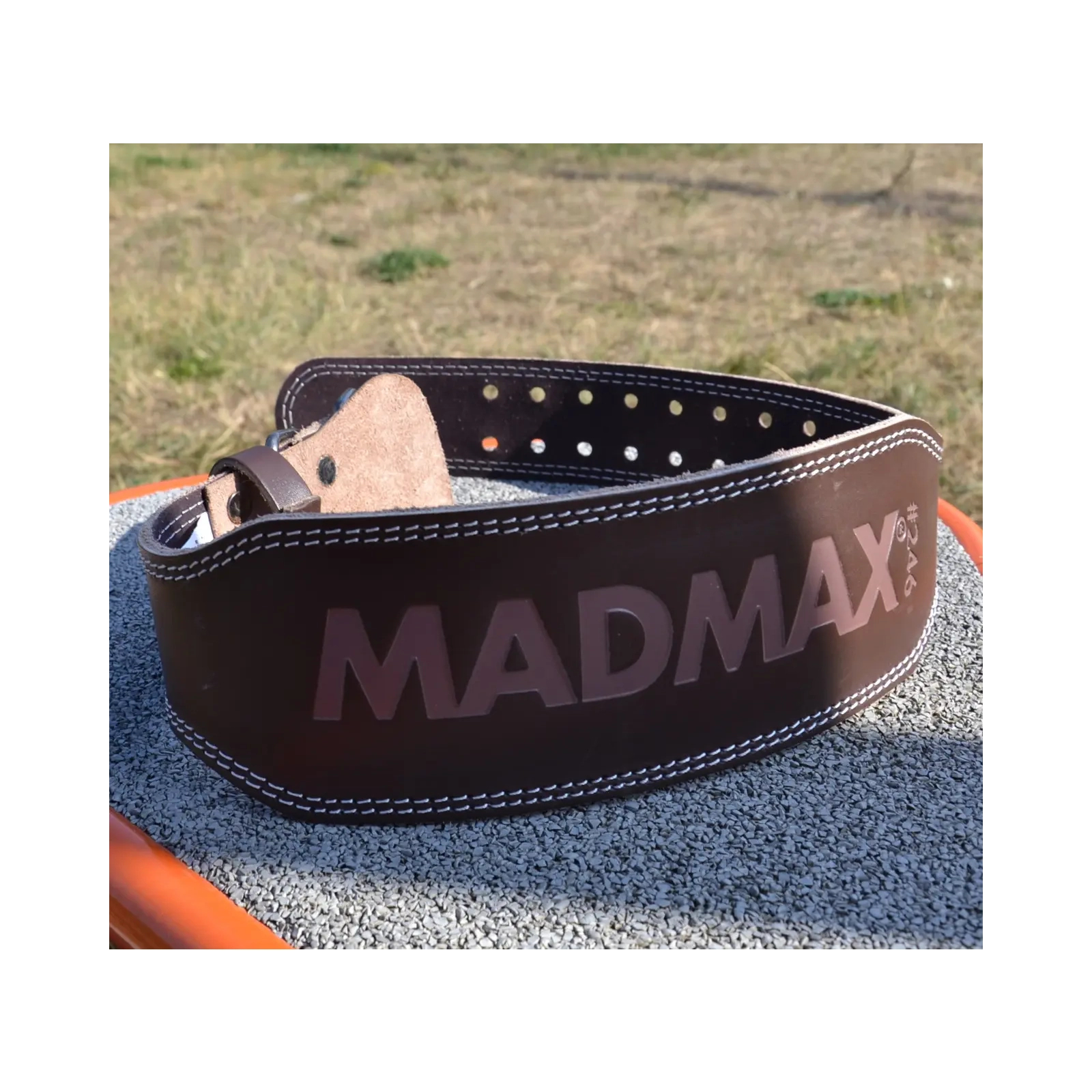 Атлетический пояс MadMax MFB-246 Full leather шкіряний Chocolate Brown L (MFB-246_L) изображение 5