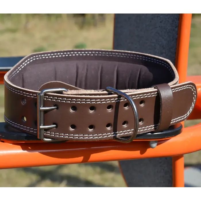 Атлетичний пояс MadMax MFB-246 Full leather шкіряний Chocolate Brown M (MFB-246_M) зображення 6