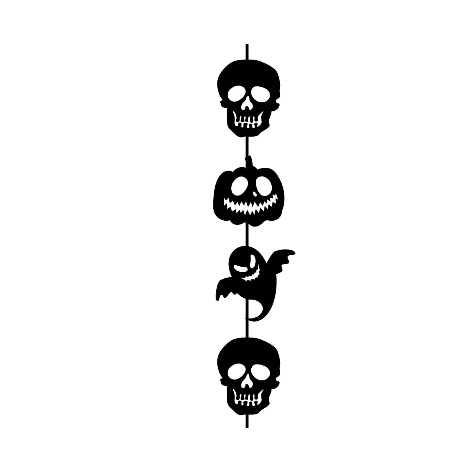 Гирлянда бумажная YES! Fun Хэллоуин Крик 12 фигурок 3 м вертикальная (973643)