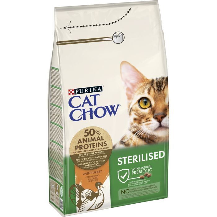 Сухой корм для кошек Purina Cat Chow Sterilised с индейкой 1.5 кг (7613287329516)