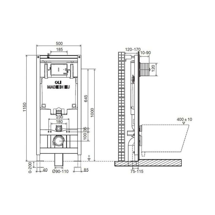 Инсталляция OLI 80 з кнопкою I-Plate White (885343) изображение 2