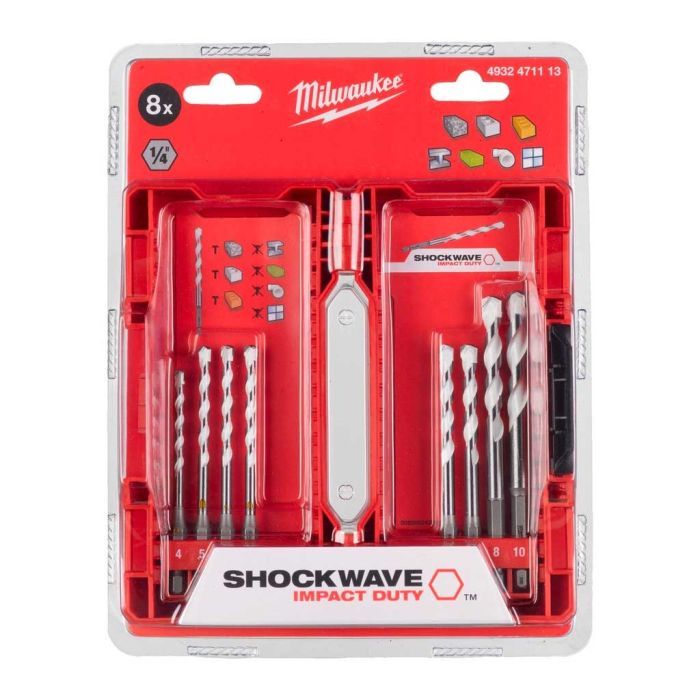 Набор сверл Milwaukee универсальных Multi Material Shockwave 4 – 10 мм (4932471113) изображение 2