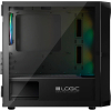 Корпус Logic concept PORTOS MESH+GLASS ARGB fans 3x120mm BLACK (AM-PORTOS-10-0000000-0002) изображение 5