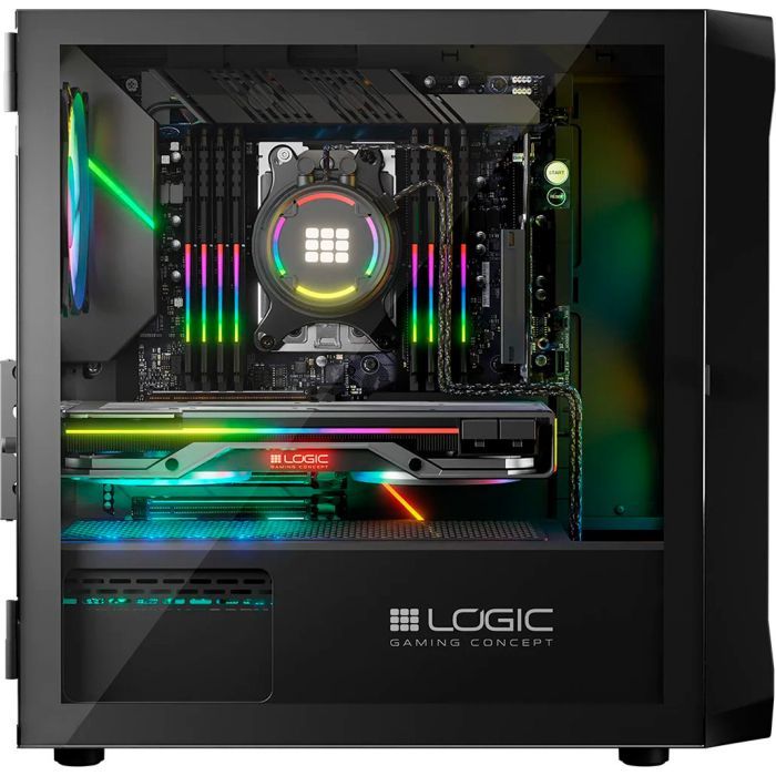 Корпус Logic concept PORTOS MESH+GLASS ARGB fans 3x120mm BLACK (AM-PORTOS-10-0000000-0002) зображення 7