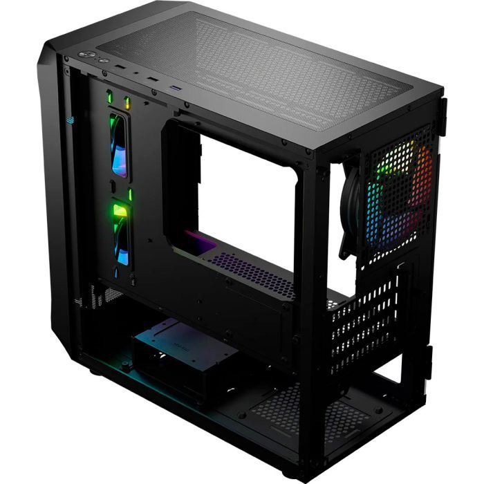Корпус Logic concept PORTOS MESH+GLASS ARGB fans 3x120mm BLACK (AM-PORTOS-10-0000000-0002) зображення 9