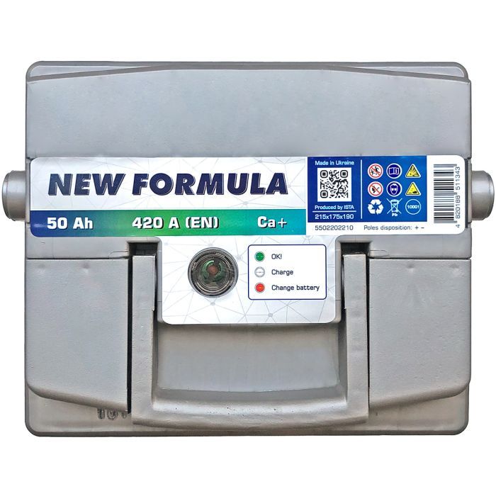 Аккумулятор автомобильный NEW FORMULA 50Ah (+/-) 420EN (5502202210) изображение 3