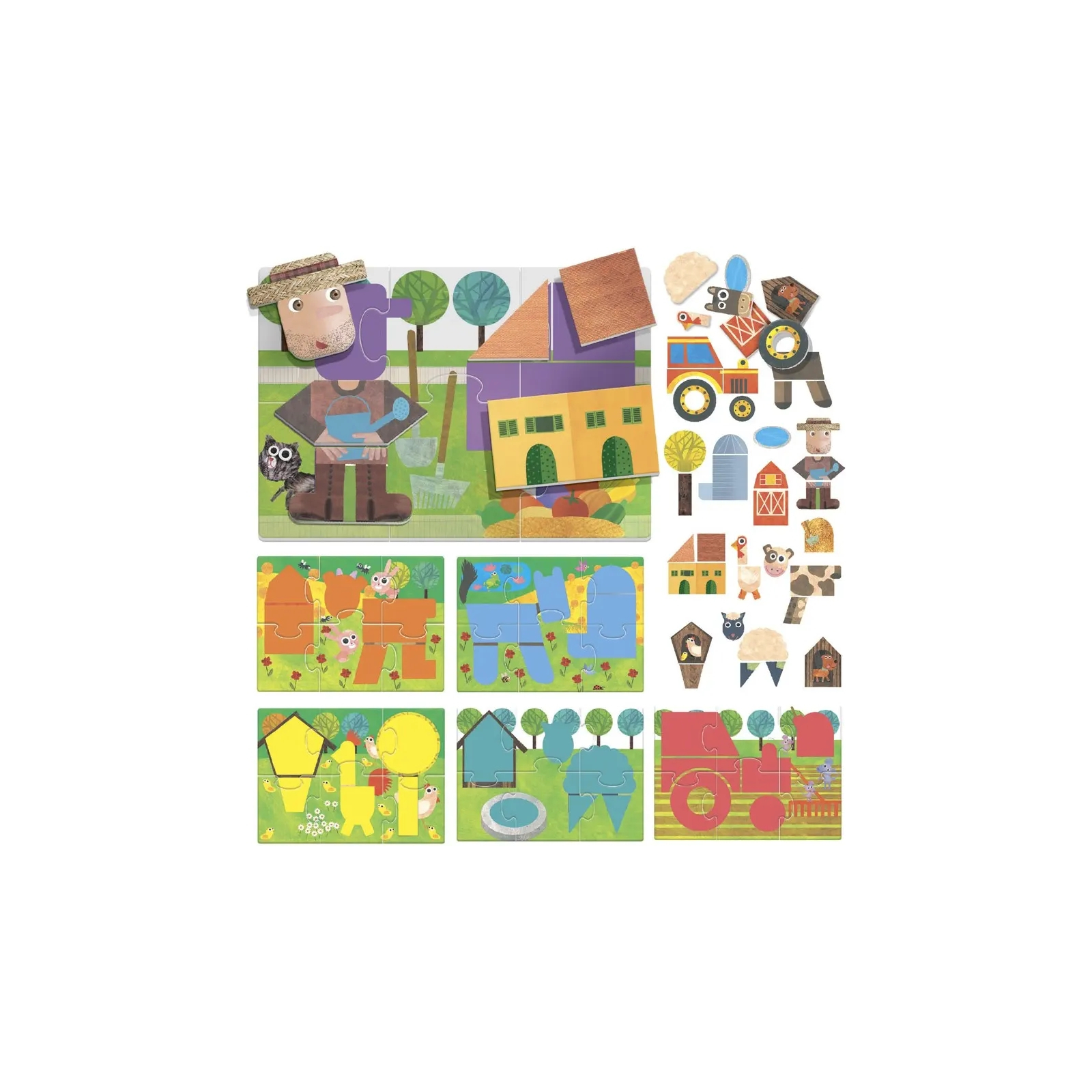 Развивающая игрушка Headu Тактильная игра Монтессори - Формы и контуры (MU25374) изображение 3