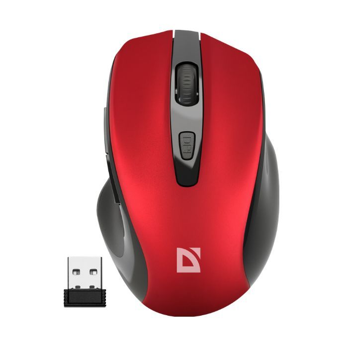 Мышка Defender Prime MB-053 Silent Wireless Red (52052)