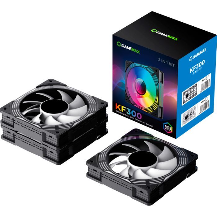 Кулер для корпуса Gamemax KF300 BK изображение 6