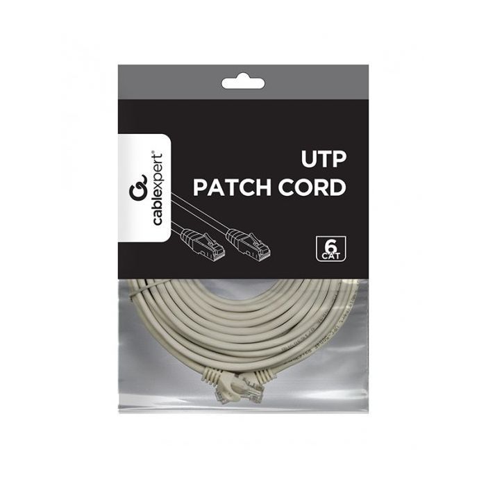 Патч-корд 15м UTP cat 6 CCA gray Cablexpert (PP6U-15M) изображение 2