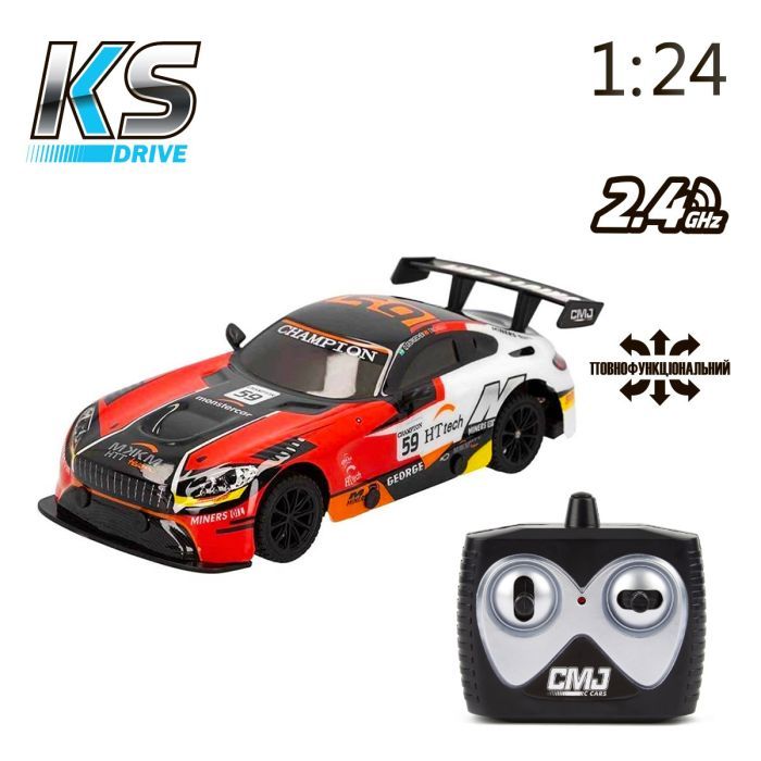 Радиоуправляемая игрушка KS Drive Road Rebels 1:24, красный (16599OB) изображение 7