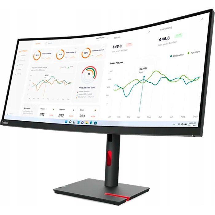Монитор Lenovo T34w-30 (63D4GAT1UA) изображение 3