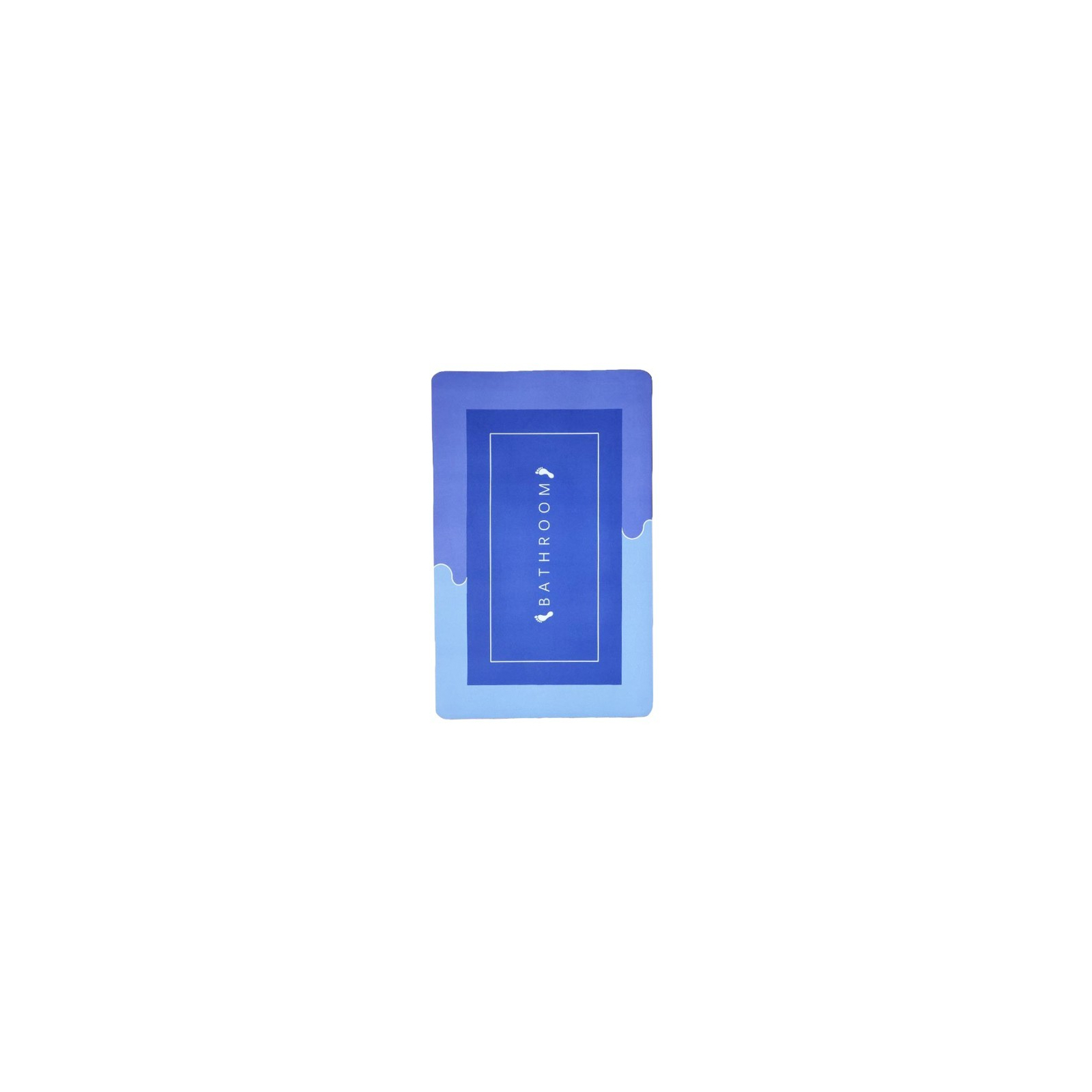 Коврик для ванной Stenson суперпоглощающий 40 х 60 см прямоугольный серо-темно-синий (R30937 grey-d.blue) изображение 2