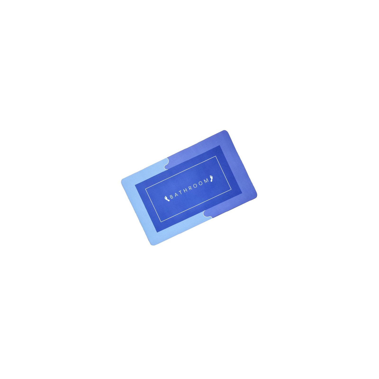 Коврик для ванной Stenson суперпоглощающий 40 х 60 см прямоугольный серо-синий (R30937 grey-blue) изображение 3