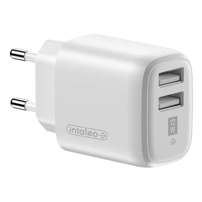 Зарядний пристрій Intaleo 12W Fast Charge 2USB 2.4A white (1283126578281)