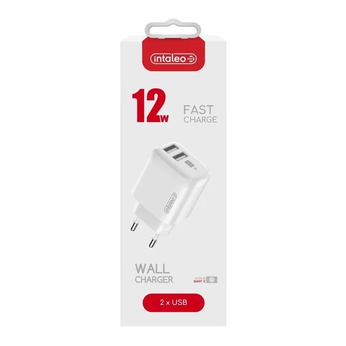Зарядний пристрій Intaleo 12W Fast Charge 2USB 2.4A white (1283126578281) зображення 2